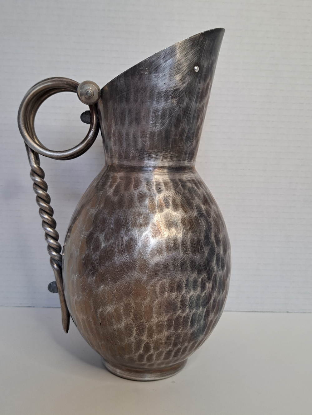 Buehner-Wanner BWP1 Aluminum Water Pitcher "Crocodile Skin" Pattern Made In USA